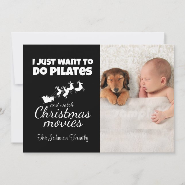 Cartão De Festividades Pilatos e filmes de Natal (Frente)