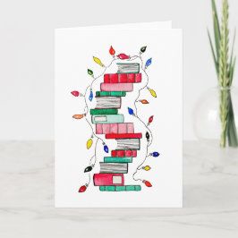 Cartão De Festividades Pilha do Livro Festivo
