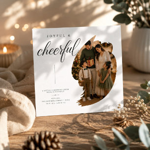 Cartão De Festividades Pincel de Roteiro Alegre e Alegre Natal foto