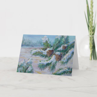 Cartão De Festividades Pine branch card