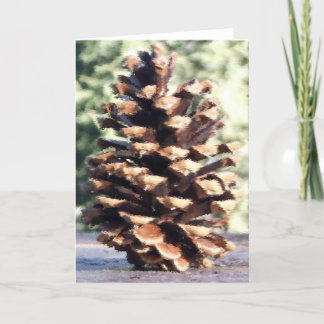 Cartão De Festividades Pine Cone Card, Blank