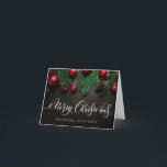 Cartão De Festividades Pine Cones Branch Christmas Corporate Saudação<br><div class="desc">Pine Cones Branch Christmas Corporate Holiday Card.</div>
