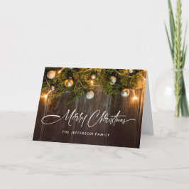Cartão De Festividades Pine de Natal Cones Boho de Saudação Russo