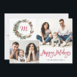 Cartão De Festividades Pine Natal Cones 2 FOTOS Collage Saudação<br><div class="desc">Pine Natal Cones 2 FOTOS Colagem Saudação Cartão de Feriado.</div>