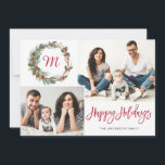 Cartão De Festividades Pine Natal Cones 2 FOTOS Collage Saudação<br><div class="desc">Pine Natal Cones 2 FOTOS Colagem Saudação Cartão de Feriado.</div>