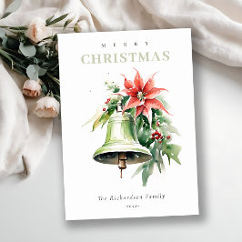 Cartão De Festividades Pine Poinsettia Foliage - Pinho de Natal