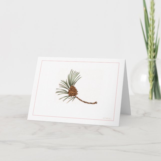 Cartão De Festividades "Pinecone" by Gerry O'Neill (Frente)