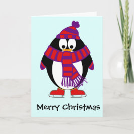 Cartão De Festividades Pinguim Natal