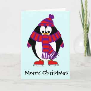 Cartão De Festividades Pinguim Natal