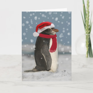 Cartão De Festividades Pinguim Natal