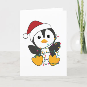 Cartão De Festividades Pinguim Natal Neve Inverno Animais Pinguins