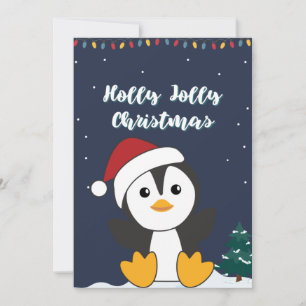 Cartão De Festividades Pinguim Natal Neve Inverno Animais Pinguins Hol