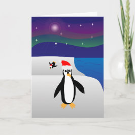 Cartão De Festividades Pinguim para se parecer muito com o Natal