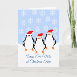 Cartão De Festividades Pinguins Em Todo O Natal Do Miles