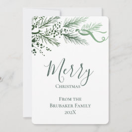 Cartão De Festividades Pinho Desenraizado na Mão Moderna Personalizado