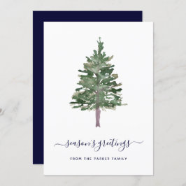 Cartão De Festividades Pinho Simples