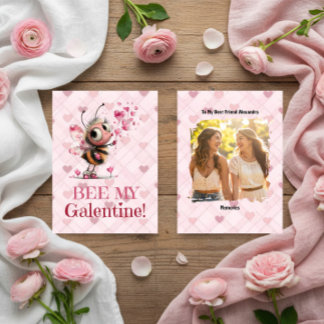 Cartão De Festividades Pink Hearts Galentine's Day Best Friend Card
