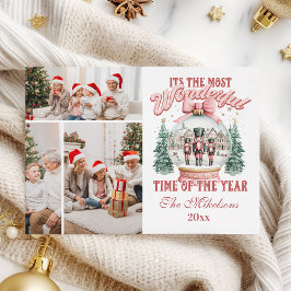 Cartão De Festividades Pink Nutcracker Natal 3 Foto Wonderland Gl