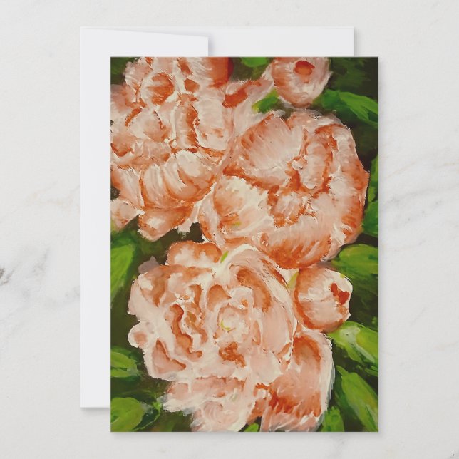 Cartão De Festividades Pink Peoney (Frente)