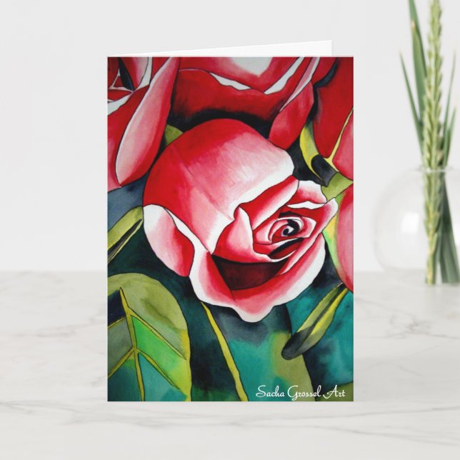 Cartão De Festividades Pink Rosebud Valentine's Day card (Frente)