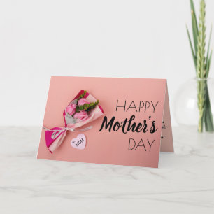 Cartão De Festividades Pink Roses Bouquet Photograph Mothers Day