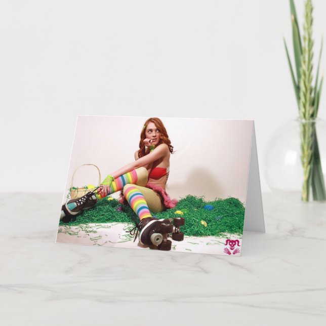 Cartão De Festividades Pino de páscoa para cima (Frente)