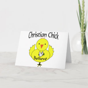 Cartão De Festividades Pintinho cristão