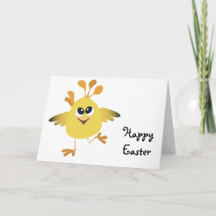 Cartão De Festividades Pintinho Feliz