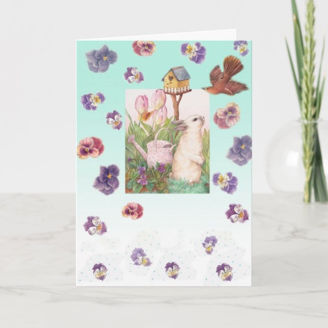 Cartão De Festividades Pintinhos da Páscoa Páscoa Joy GREETINGS (Frente)