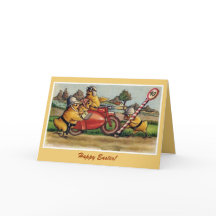 pintinhos de motocicletas de Páscoa de safra