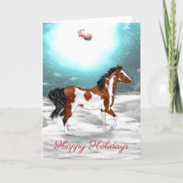 Cartão De Festividades Pinto Arabian Horse Christmas