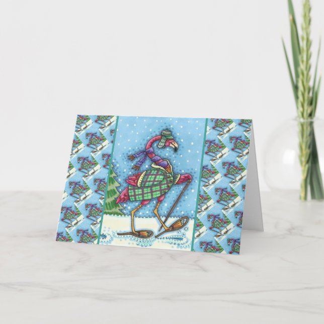 CARTÃO DE FESTIVIDADES PINTOS DE NEVE E PINOS DE CASACO (Frente)