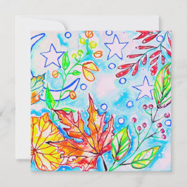 Cartão De Festividades Pintura da Natureza