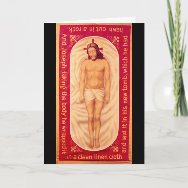 Cartão De Festividades Pintura da placa de Cristo (Frente)