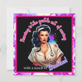 Cartão De Festividades Pinup_ Enfermeira Badass