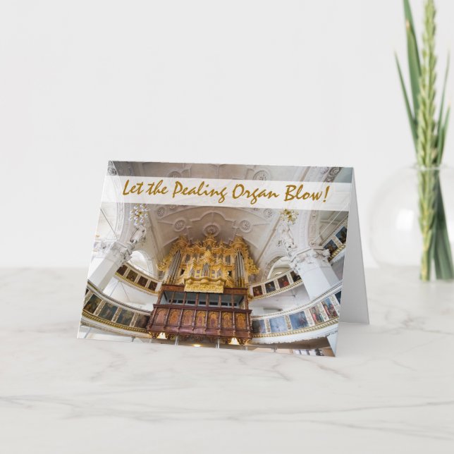 Cartão De Festividades Pipe organ in Stadtkirche, Celle Christmas card (Frente)