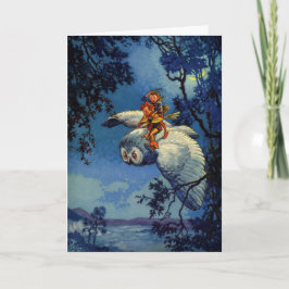 Cartão De Festividades Pipkin do Elf Vintage Childrens Book Fantasy Art