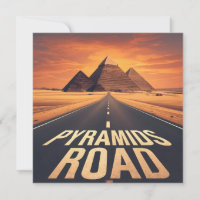 Pirâmides Ardentes Estrada Egito Deserto Arte