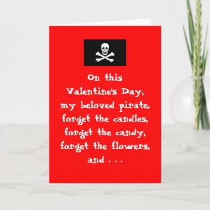 Cartão De Festividades Pirate Valentine's Day Card - Let's Party!