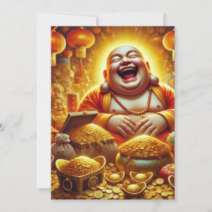 Cartão De Festividades Piscina de Riqueza de Buda - Ano Novo Chinês