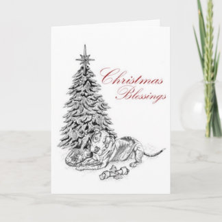 Cartão De Festividades Pit bull Christmas card