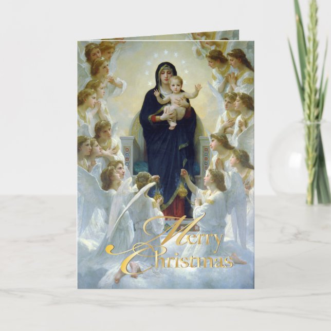 Cartão De Festividades PixDezines Madonna+Angels, Holiday Greeting Cards (Frente)