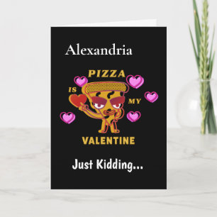 Cartão De Festividades Pizza É Meu Dia dos Namorados Corações Amor