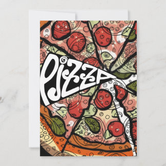 Cartão De Festividades Pizza Pie