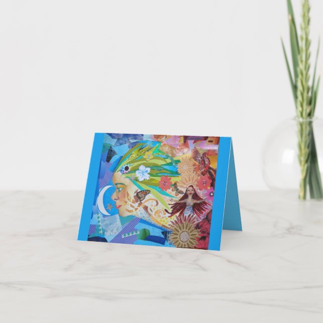 Cartão De Festividades Placa Aloe (colagem) (Frente)