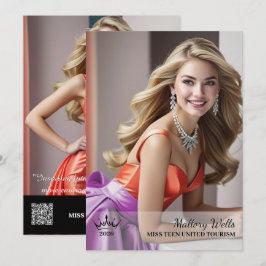 Cartão De Festividades Placa Autografada Pageant Crown Ultimate