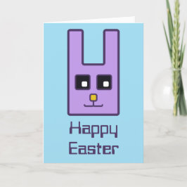 Cartão De Festividades Placa Bunny de Páscoa quadrada
