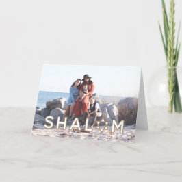 Cartão De Festividades Placa Chanucá Shalom Star - Dobrada