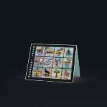 Cartão De Festividades Placa Chanukah de Doze Tribos<br><div class="desc">Ilustrações gráficas das doze tribos de Israel e da menorah no verso.  Acelere este feriado e envie uma mensagem de paz e alegria.</div>