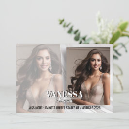 Cartão De Festividades Placa Comp Autografo Pageant Fade Elegante